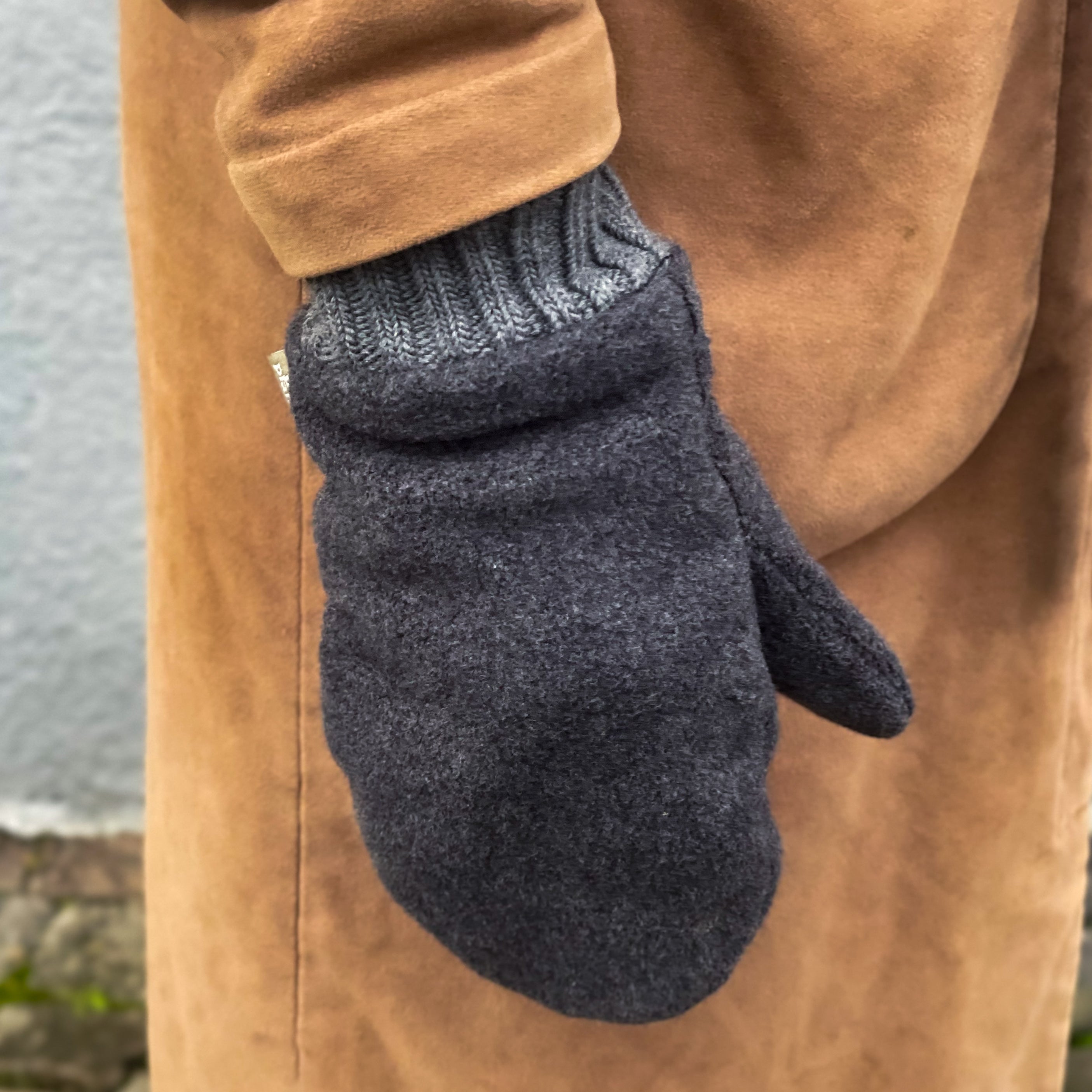 Wendehandschuhe Kuschelfleece grau