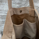 CORD SHOPPER beige