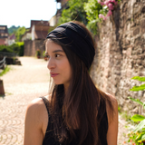 Breites Stirnband Basic / schwarz