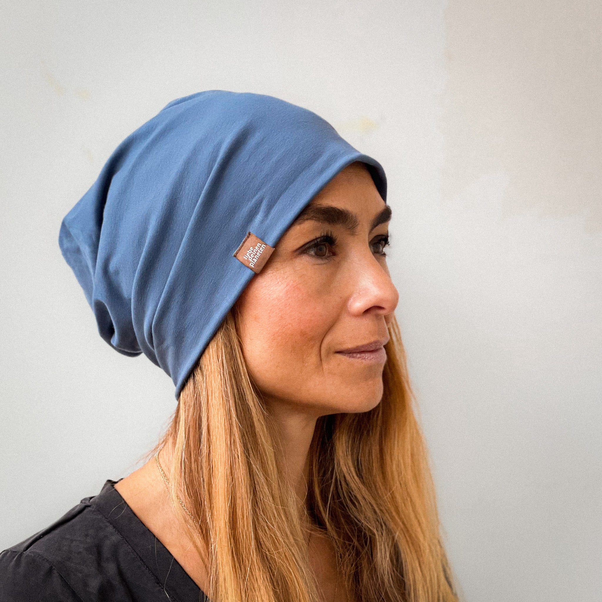 Beanie Basic smokey blue