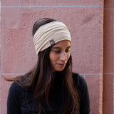 Breites Stirnband Basic / sand
