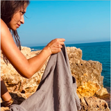 🌱 Organic Reisetuch & Duschtuch grau