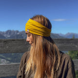 Breites Stirnband Basic senf