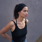 Breites Stirnband Basic schwarz