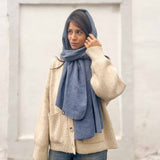 Kuschel Schal (2 Größen) denim blue