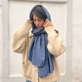 Kuschel Schal (2 Größen) denim blue