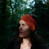 Breites Stirnband Basic I bold rust