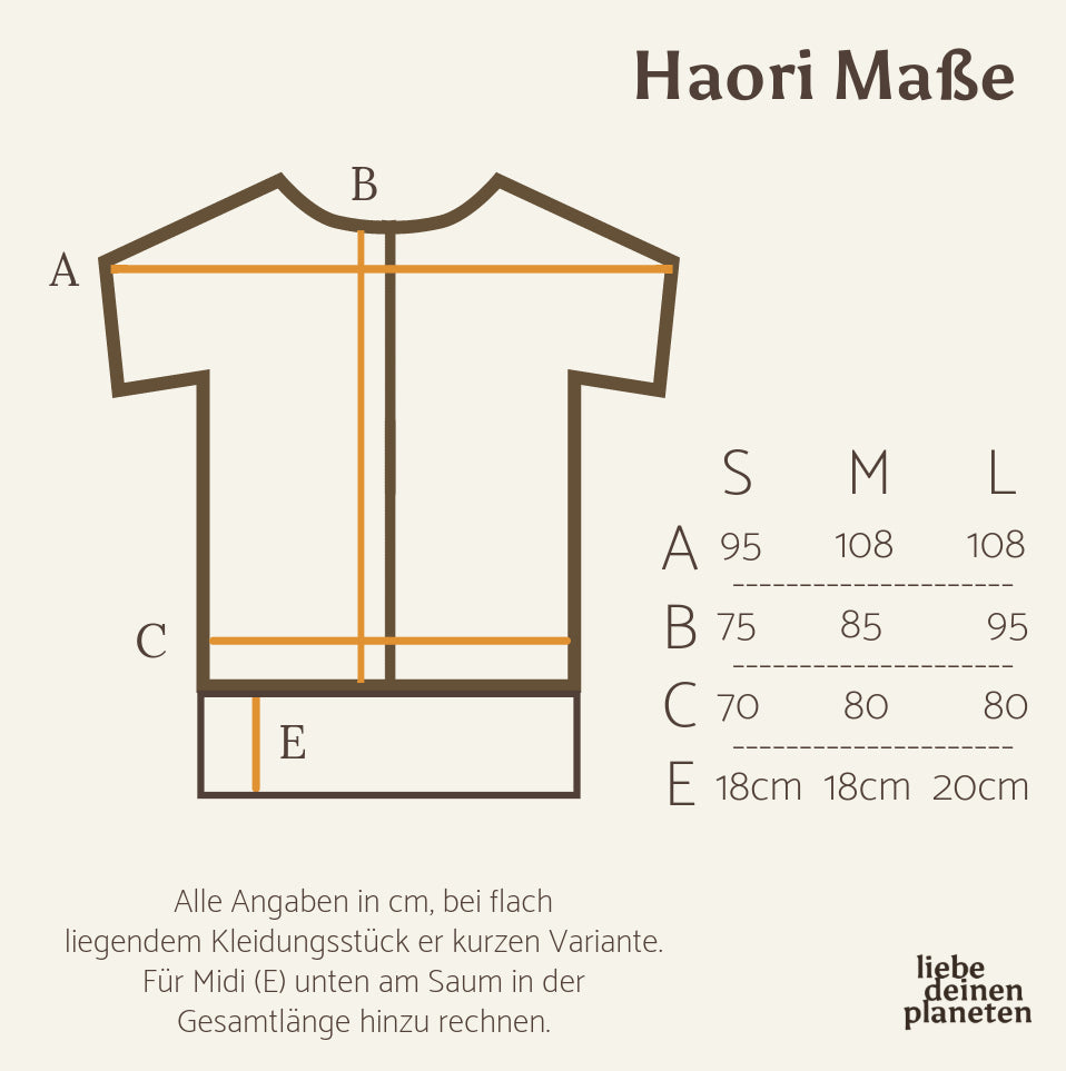 🌱 Organic Kimono Haori schwarz 🖤