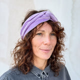 Samtband Bardot pastel lilac