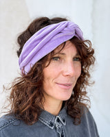 Samtband Bardot pastel lilac