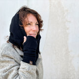 Kapuzen - Schal Knit I schwarz