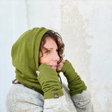 Kapuzen - Schal Knit I avocado grün