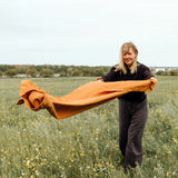 🌱 Organic Reisetuch & Duschtuch curry 🧡