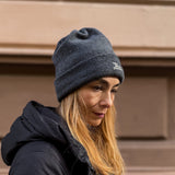 Loopeanie 2in1 Mütze & Schlauchschal | Bio-Baumwolle anthrazit