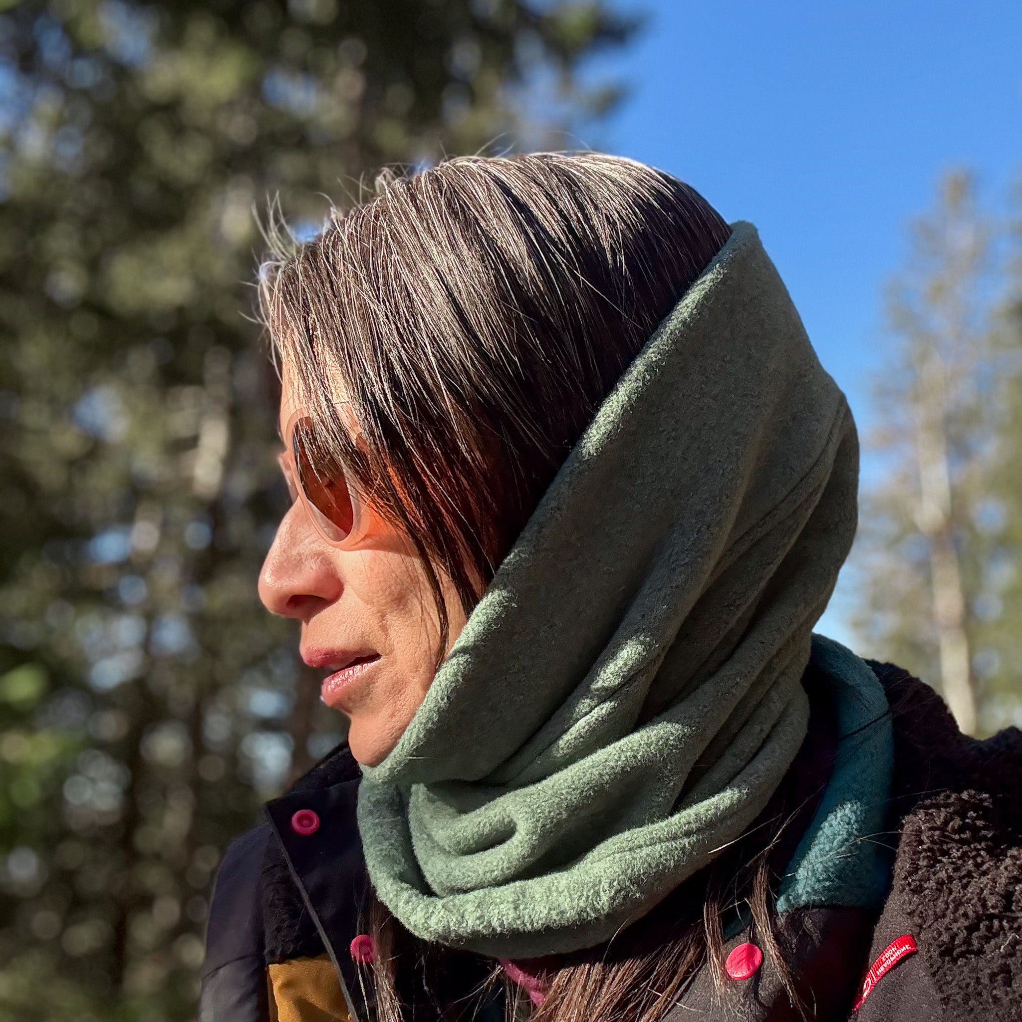 Loopeanie 2in1 Mütze & Schlauchschal | Bio-Baumwolle jade grün