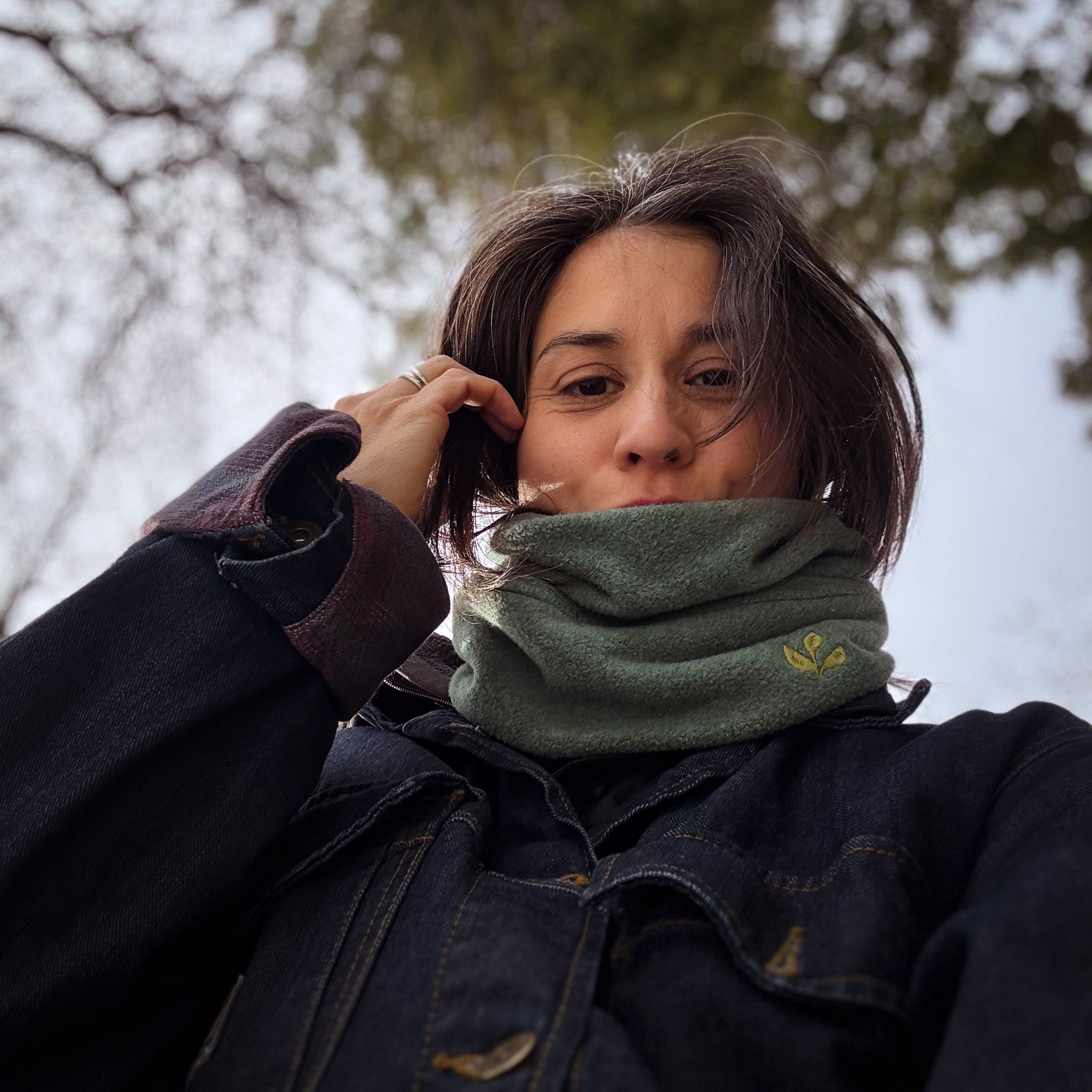 Loopeanie 2in1 Mütze & Schlauchschal | Bio-Baumwolle jade grün