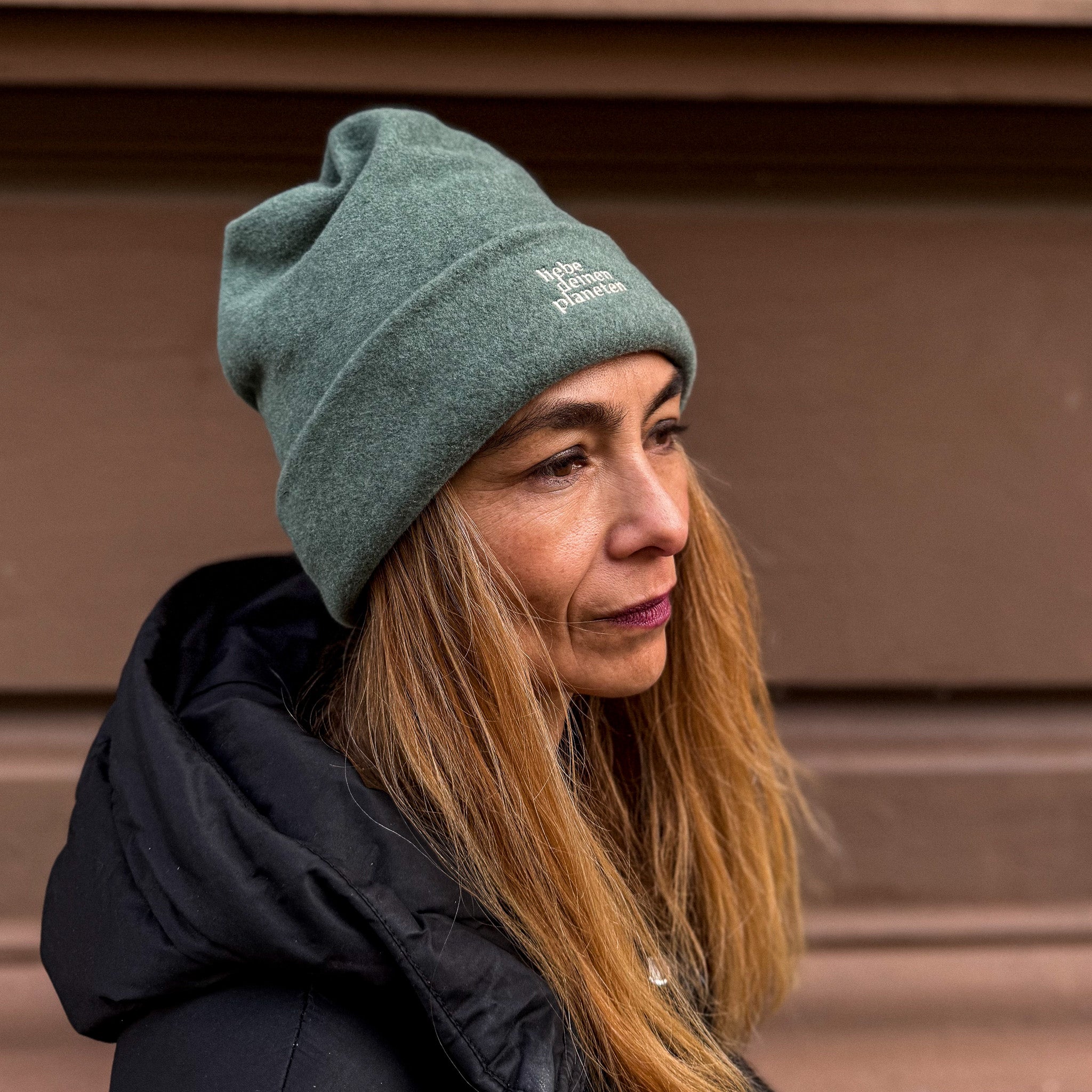 Loopeanie 2in1 Mütze & Schlauchschal | Bio-Baumwolle jade grün