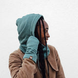 Kapuzen - Schal Knit I vintage green