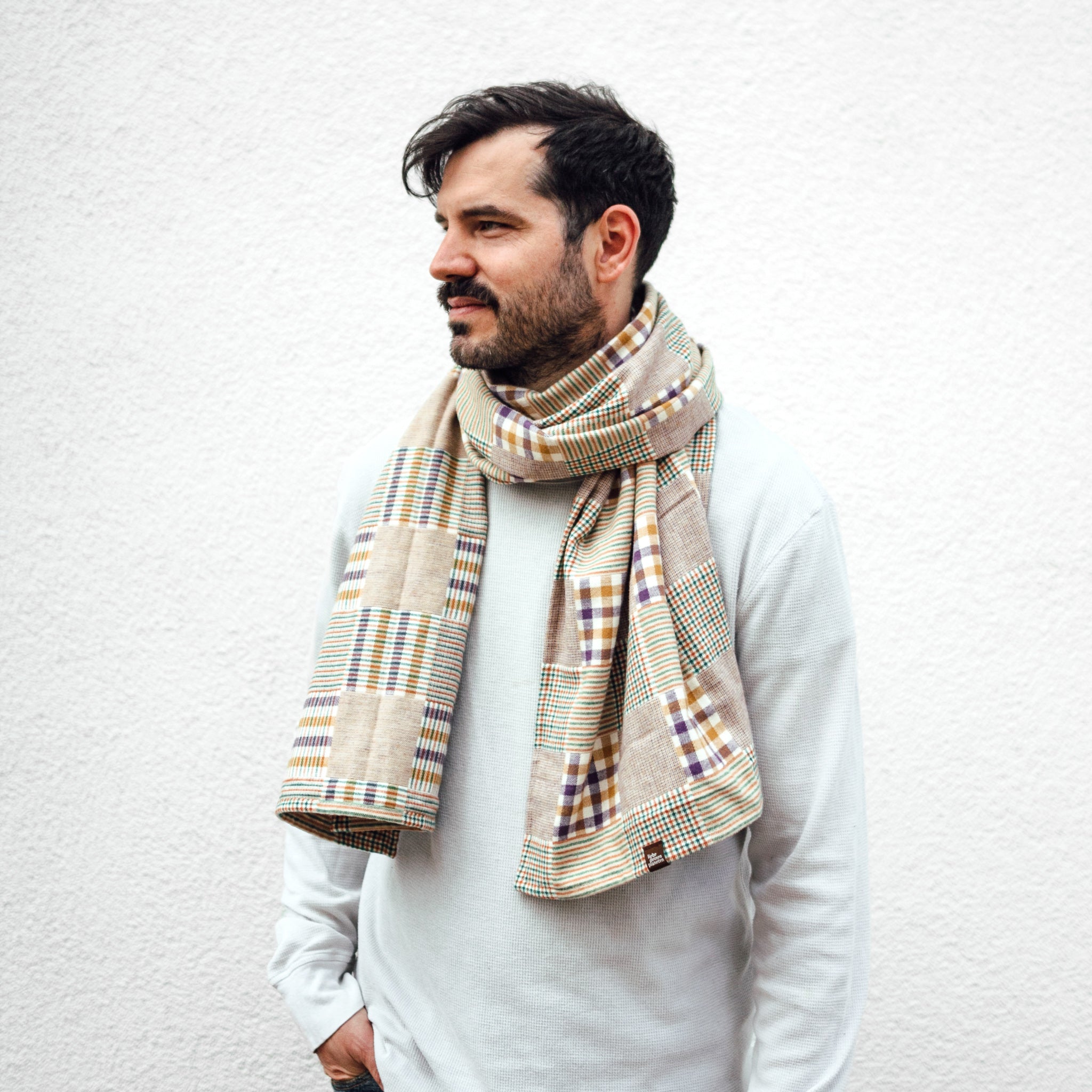 Flanell Schal I Karo bunt