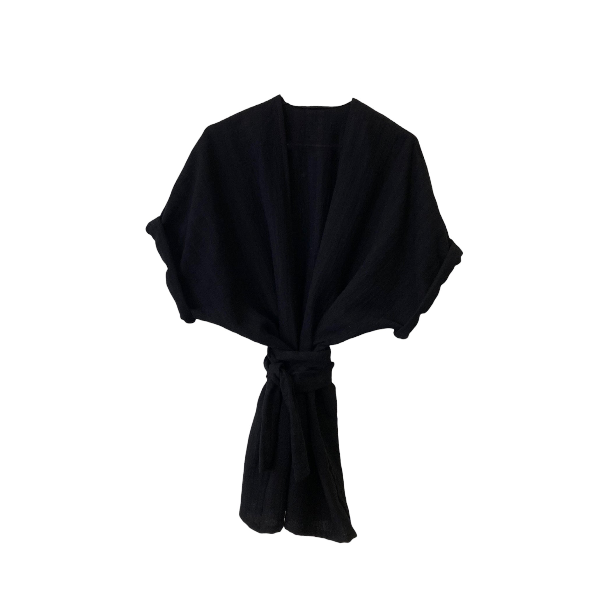 🌱 Organic Kimono Haori schwarz 🖤
