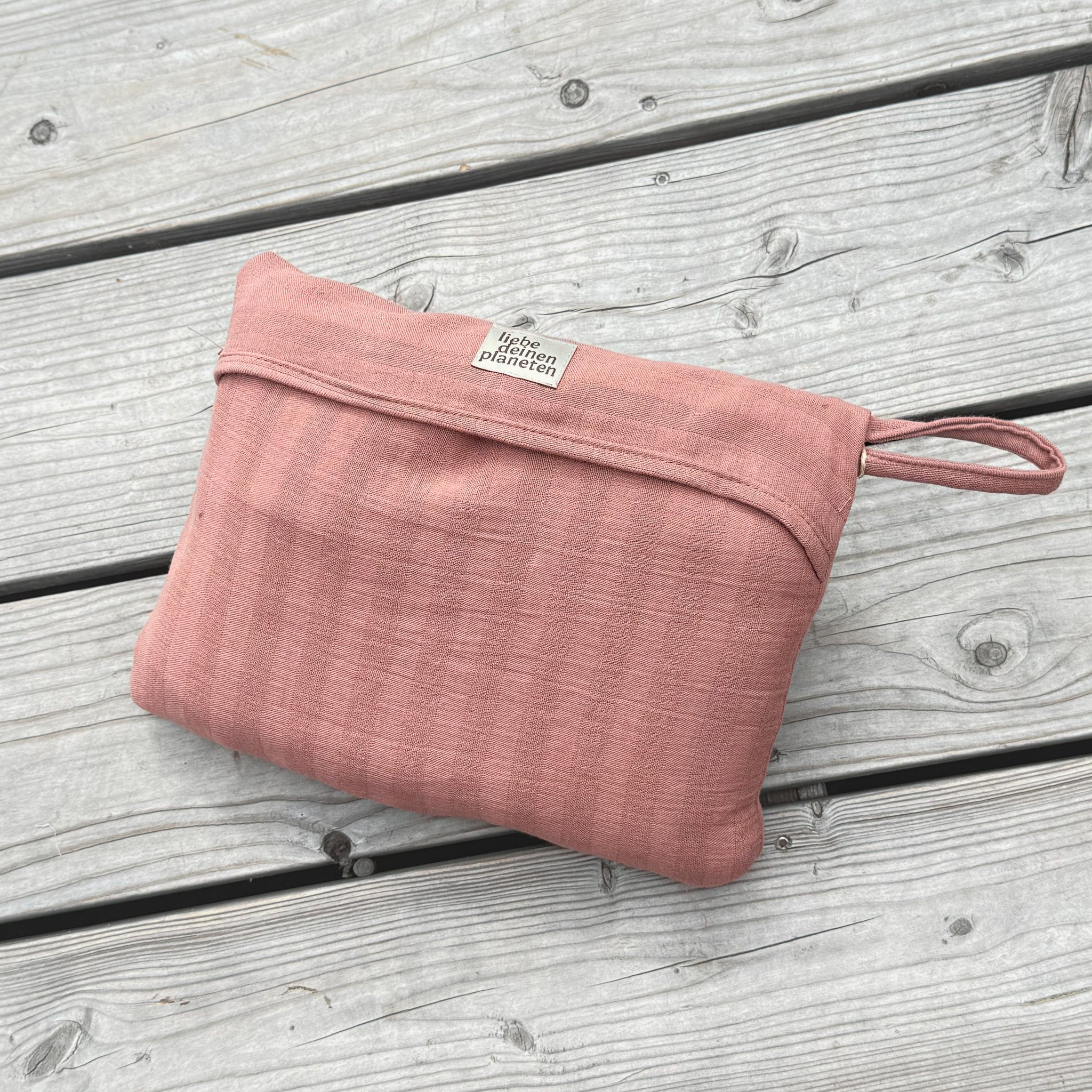 Bio Reisetuch mit Wendetasche (160x90 cm)