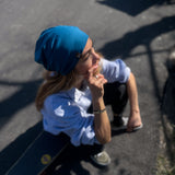 Beanie Basic petrol 💥 NEU