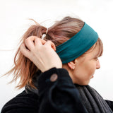 Bio Sportstirnband Basic petrol