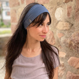 Bio Sportstirnband Basic smokey blue