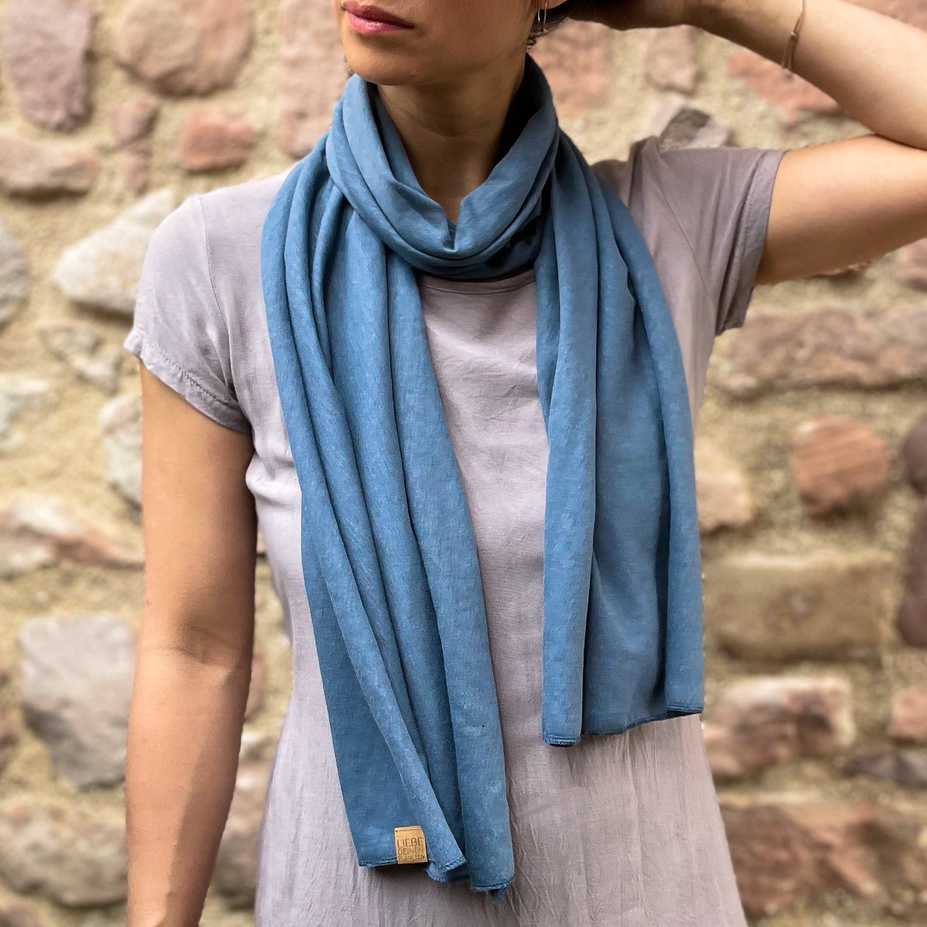 Schal Kilian I Hanfmix stone blue