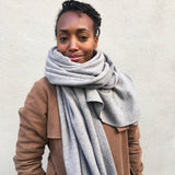 Kuschel Schal (2 Größen) grau meliert