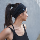 Breites Stirnband Basic / schwarz