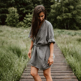 🌱 Organic Kimono Haori grau