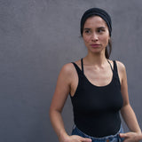 Breites Stirnband Basic schwarz