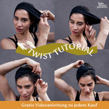 Breites Stirnband Basic / schwarz