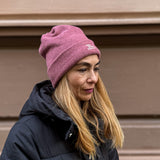 Loopeanie 2in1 Mütze & Schlauchschal | Bio-Baumwolle altrosa