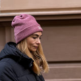 Loopeanie 2in1 Mütze & Schlauchschal | Bio-Baumwolle altrosa