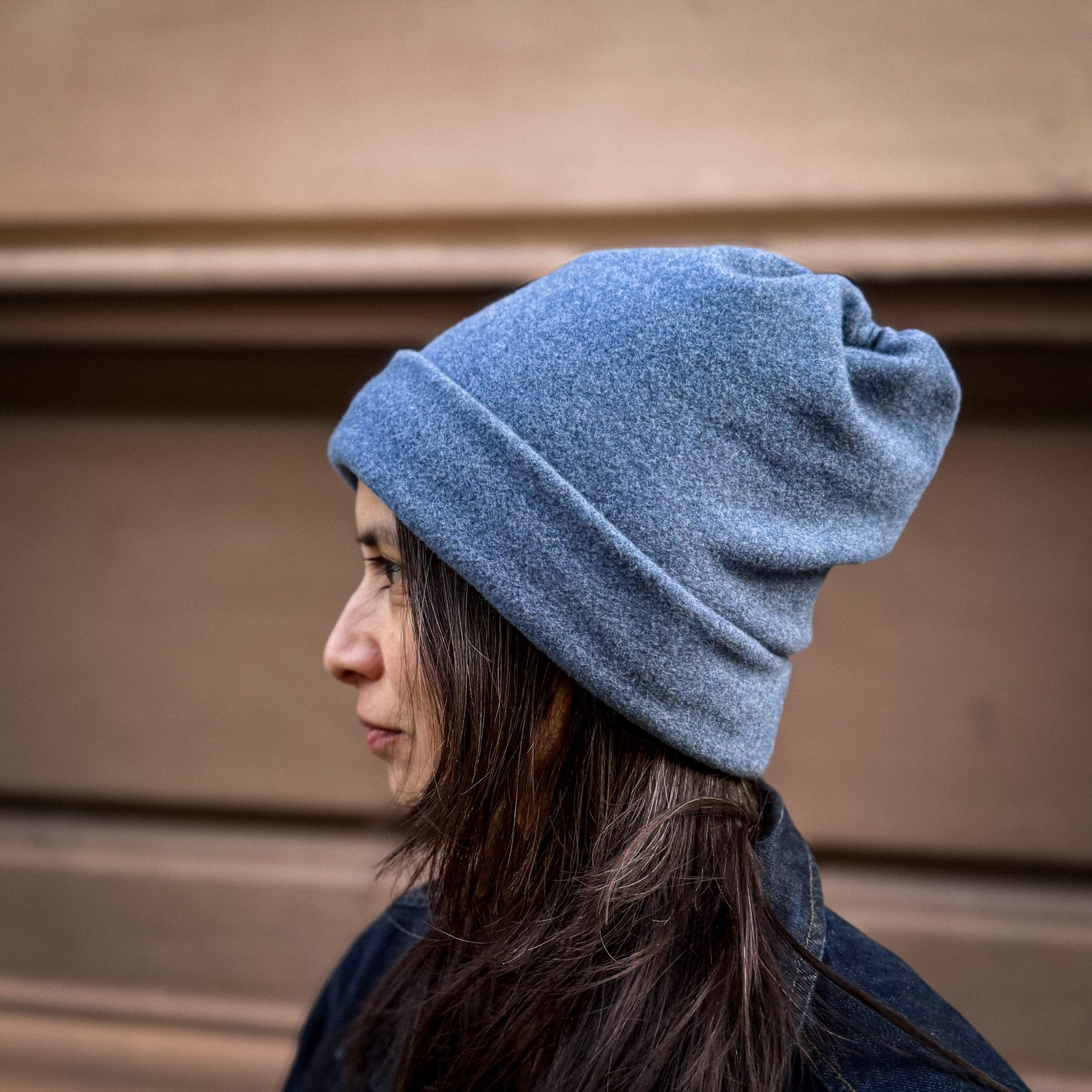 Loopeanie 2in1 Mütze & Schlauchschal | Bio-Baumwolle denim blue