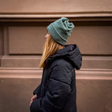 Loopeanie 2in1 Mütze & Schlauchschal | Bio-Baumwolle jade grün