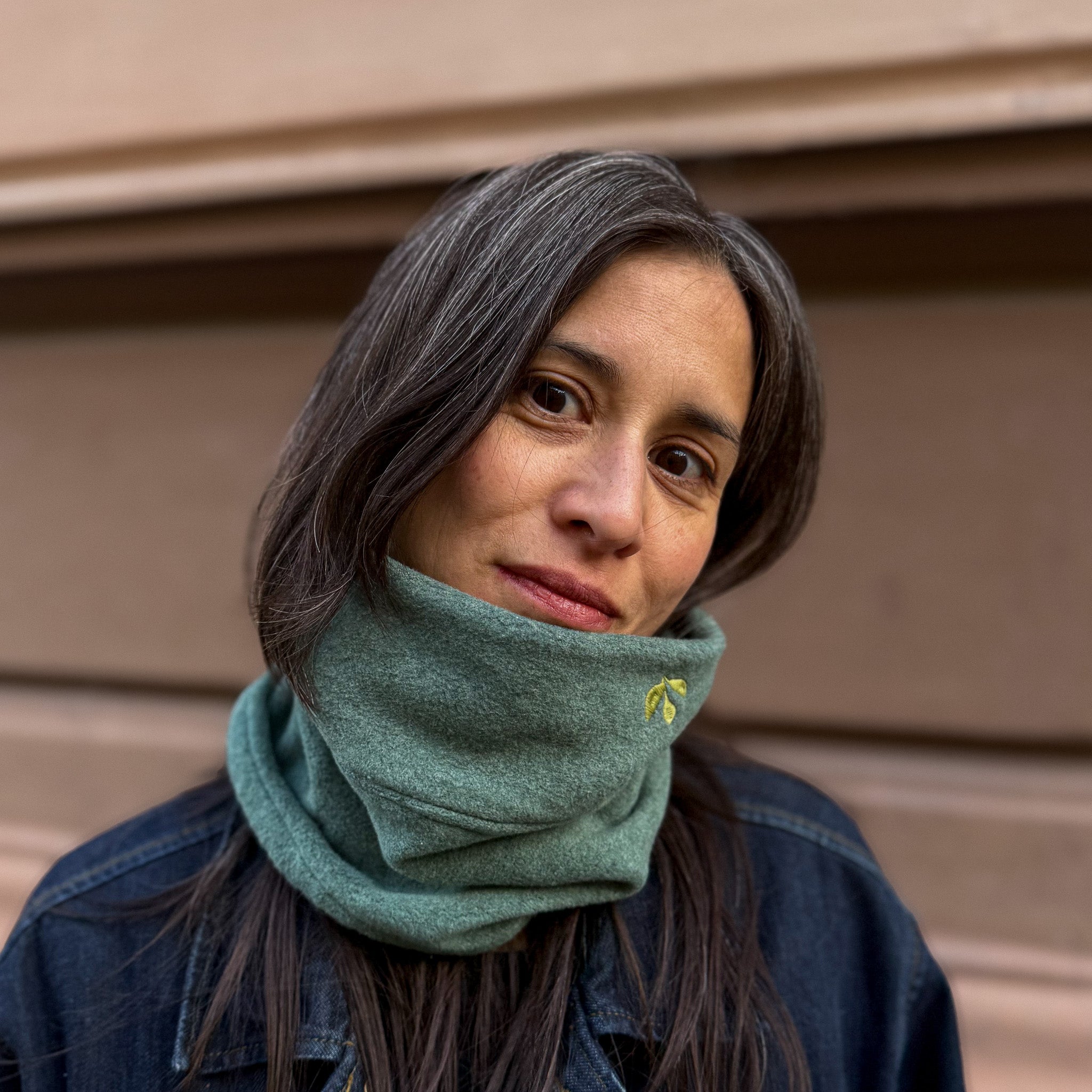 Loopeanie 2in1 Mütze & Schlauchschal | Bio-Baumwolle jade grün