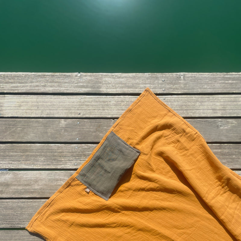 PRE ORDER  Reisetuch Mix & Match mit Wendetasche in Kontrastfarbe (Limited)