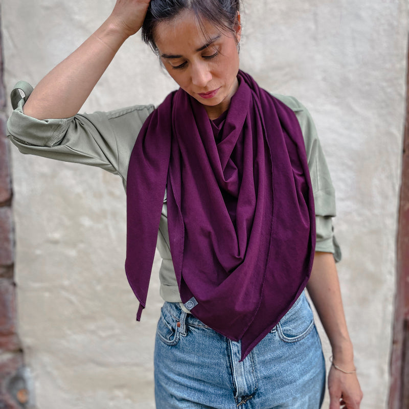 Dreiecktuch aubergine