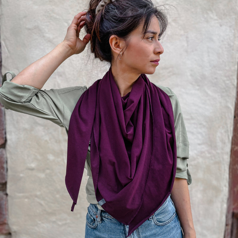 Dreiecktuch aubergine