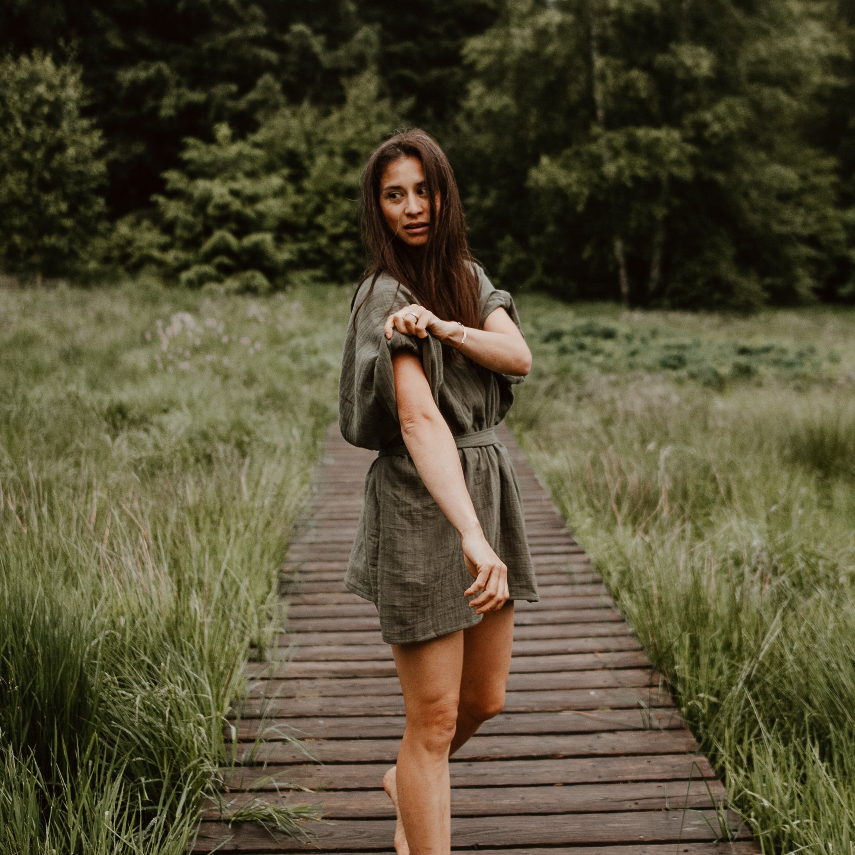 🌱 Organic Kimono Haori mud green 🤎 💚